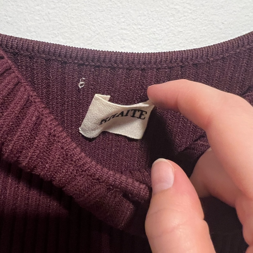 KHAITE Burgundy Strapless Dress - Picture 7 of 7